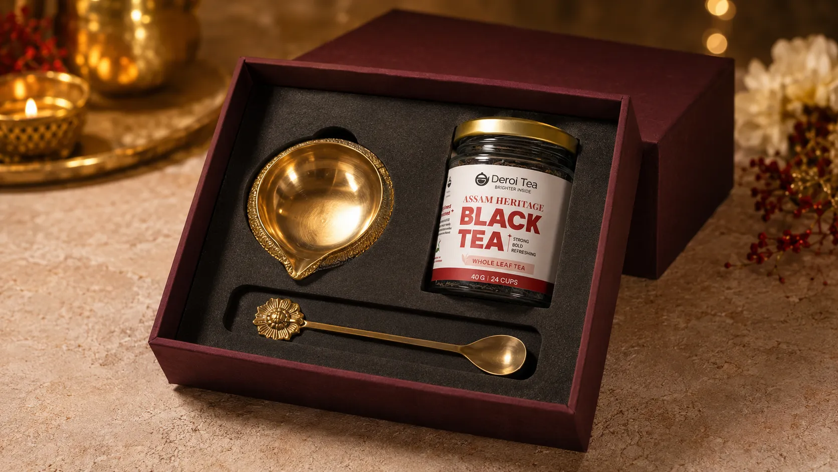 The Diya and Tea Box